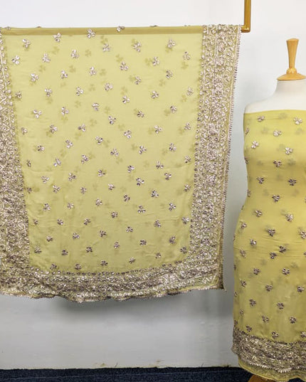 Chiffon Gotta Work with 4 Sided Border Dupatta 2PC Unstitched