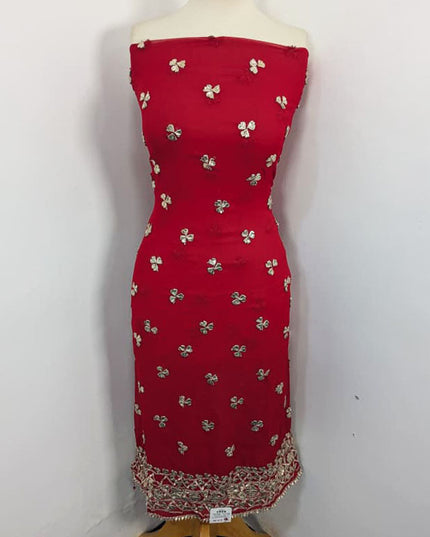 Handmade Gotta Work Chiffon  with 4 Sided Border Dupatta 2PC Unstitched