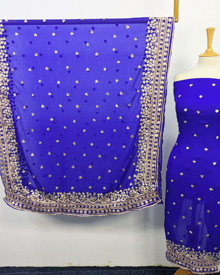 Fancy Chiffon With Gotta Work 4 Sided Border Dupatta 2PC Unstitched