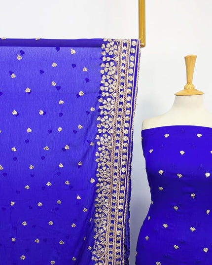 Fancy Chiffon With Gotta Work 4 Sided Border Dupatta 2PC Unstitched