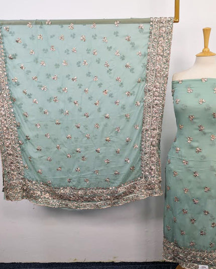 Chiffon Gotta Work with 4 Sided Border Dupatta 2PC Unstitched