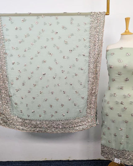 Chiffon Gotta Work with 4 Sided Border Dupatta 2PC Unstitched