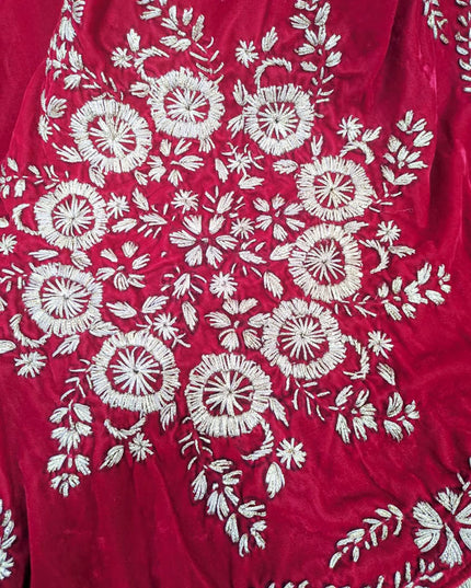 Premium Handmade Velvet with Gotta Work Shawl (Ready To Wear)