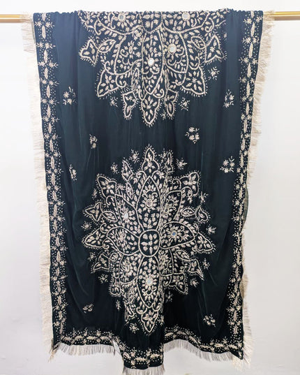 Handmade Luxury Velvet Shawl with Gotta Work  (Ready To Wear)