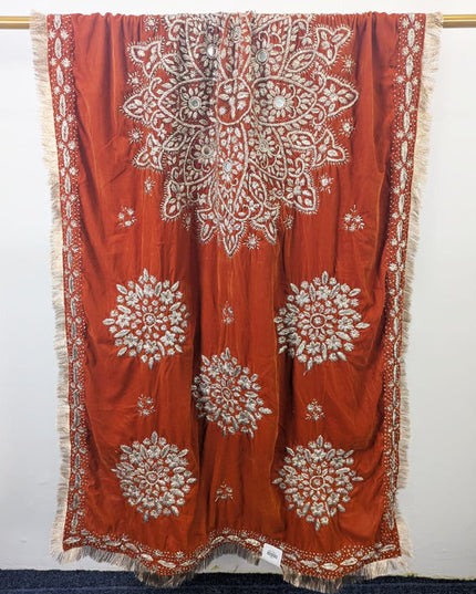 Exquisite Handmade Velvet Shawl with Gotta Work (Ready To Wear)