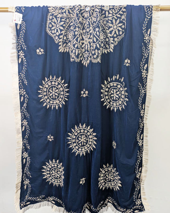 Luxury Handmade Velvet Shawl with Gotta Work  (Ready To Wear)