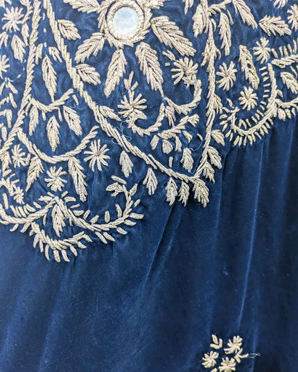 Luxury Handmade Velvet Shawl with Gotta Work  (Ready To Wear)