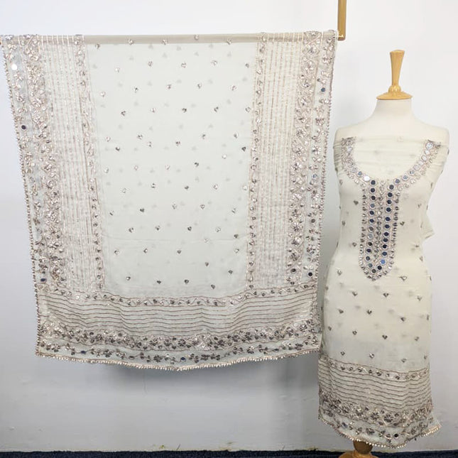 Fancy Handmade Gotta & Mirror Work Chiffon 2PC Unstitched