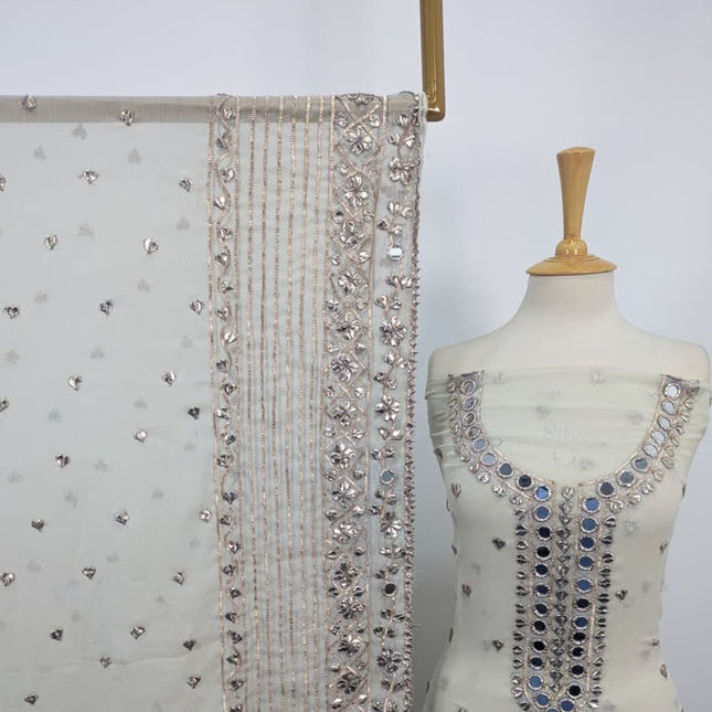 Fancy Handmade Gotta & Mirror Work Chiffon 2PC Unstitched