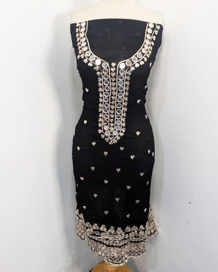 Chiffon with Gotta + Mirror Work & 4 Sided Border Dupatta 2PC Unstitched