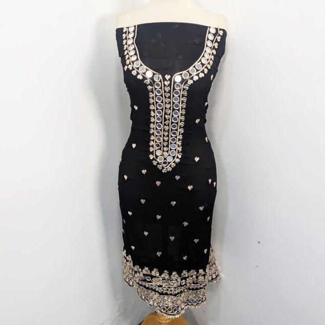 Chiffon with Gotta + Mirror Work & 4 Sided Border Dupatta 2PC Unstitched