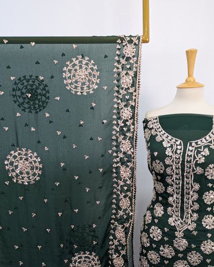 Fancy Handmade Chiffon with Full Jaal Gotta Work 2PC Unstitched