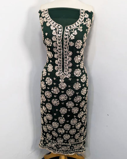 Fancy Handmade Chiffon with Full Jaal Gotta Work 2PC Unstitched