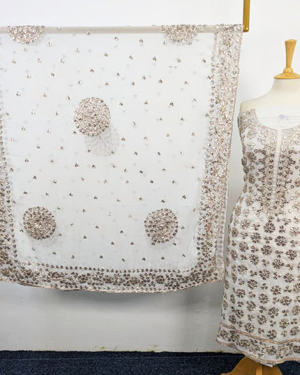 Fancy Handmade Full Jaal Gotta Work Chiffon 2PC Unstitched