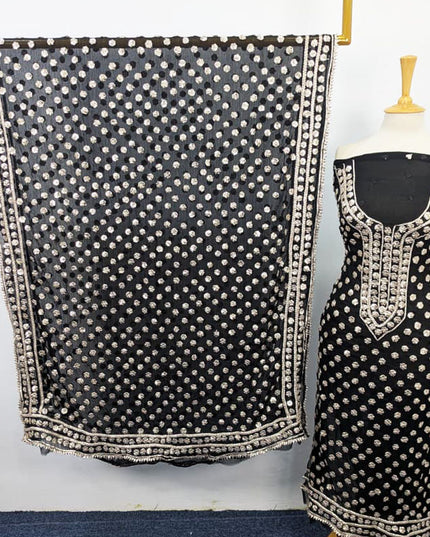 Fancy Handmade Full Jaal Gotta Work Chiffon 2PC Unstitched