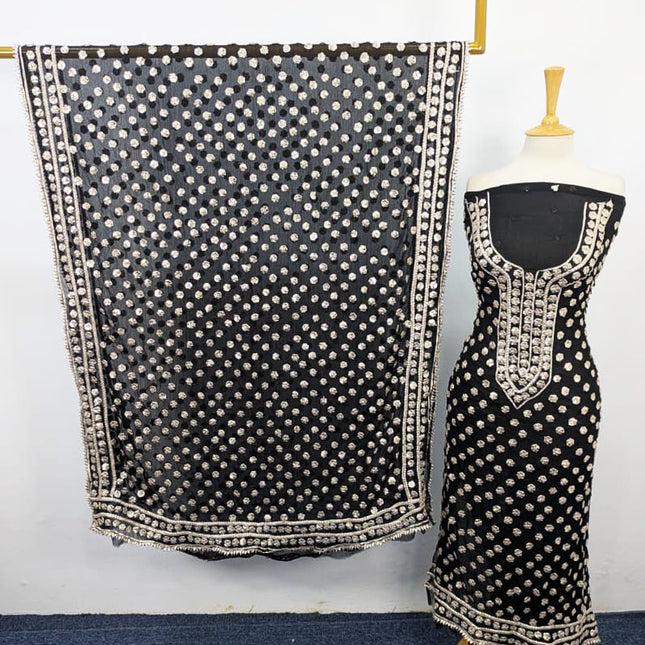 Fancy Handmade Full Jaal Gotta Work Chiffon 2PC Unstitched