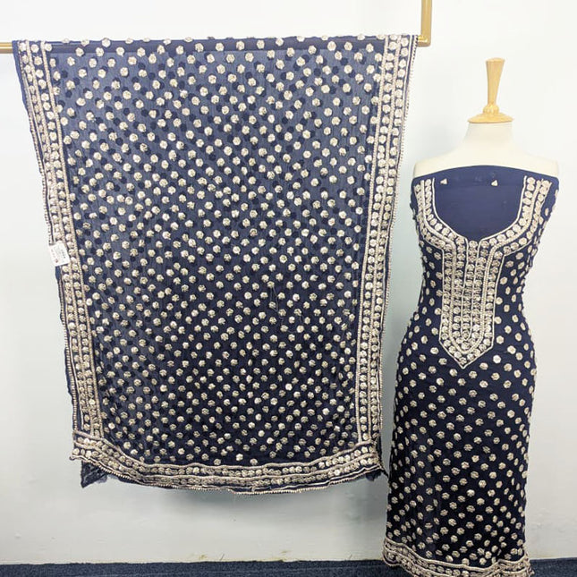 Fancy Handmade Full Jaal Gotta Work Chiffon 2PC Unstitched