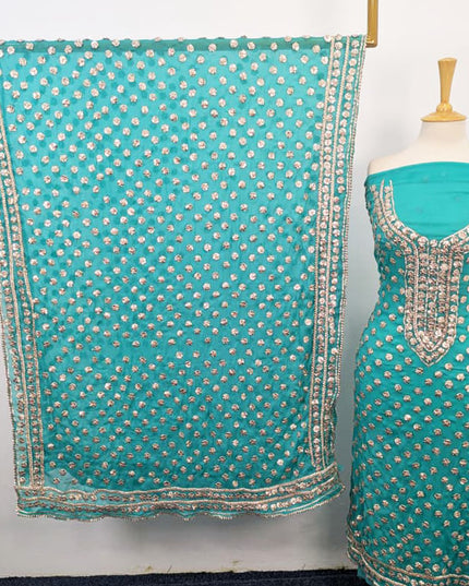 Fancy Handmade Full Jaal Gotta Work Chiffon 2PC Unstitched
