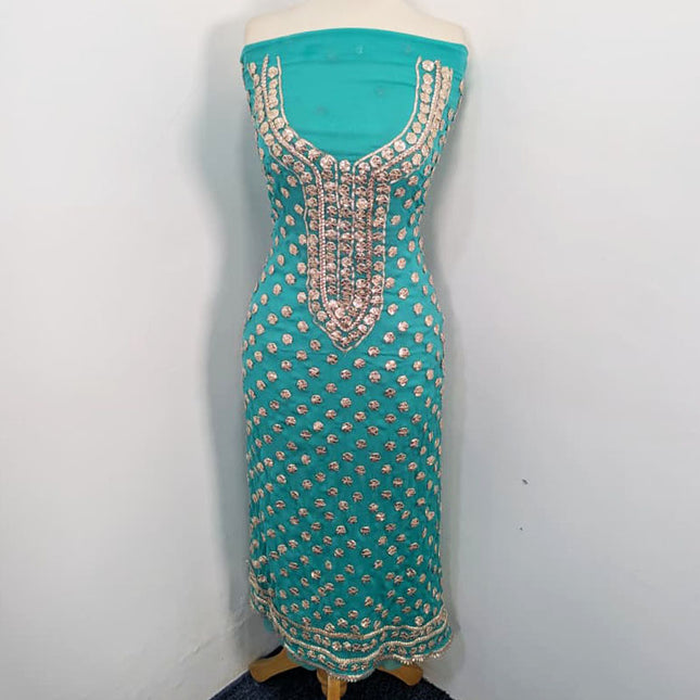 Fancy Handmade Full Jaal Gotta Work Chiffon 2PC Unstitched