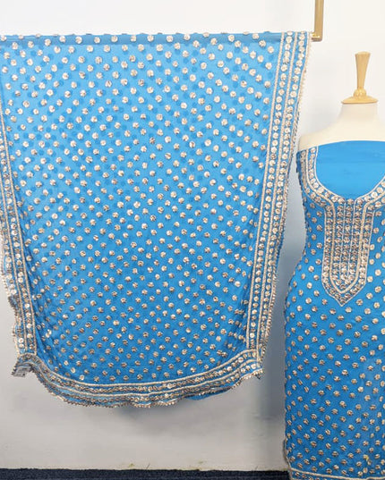 Fancy Handmade Full Jaal Gotta Work Chiffon 2PC Unstitched