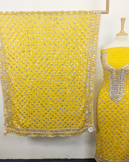 Fancy Handmade Full Jaal Gotta Work Chiffon 2PC Unstitched