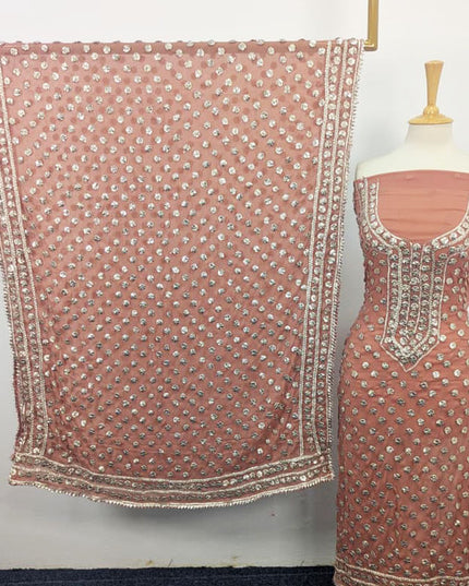 Fancy Handmade Full Jaal Gotta Work Chiffon 2PC Unstitched