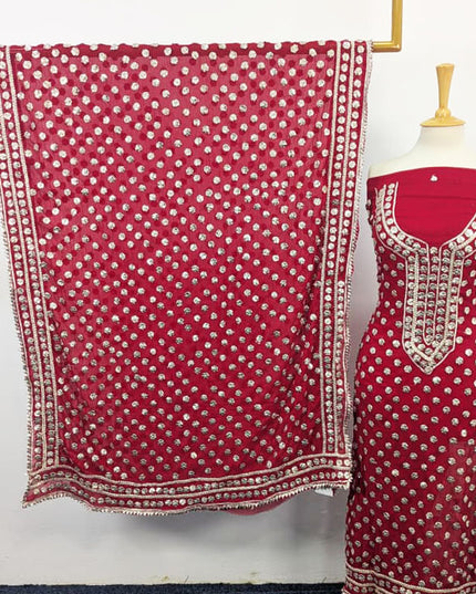 Fancy Handmade Full Jaal Gotta Work Chiffon 2PC Unstitched