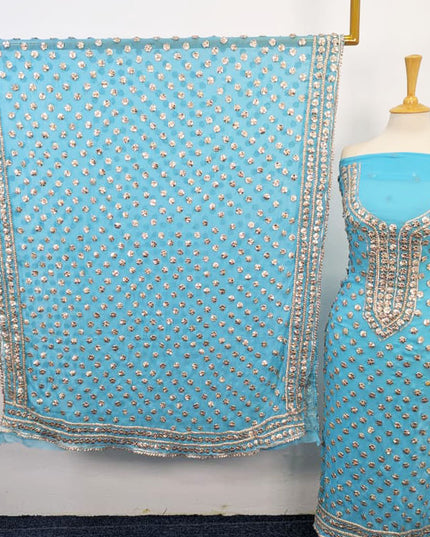 Fancy Handmade Full Jaal Gotta Work Chiffon 2PC Unstitched