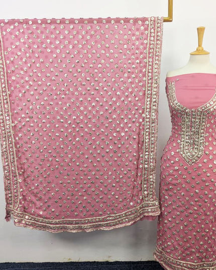 Fancy Handmade Full Jaal Gotta Work Chiffon 2PC Unstitched