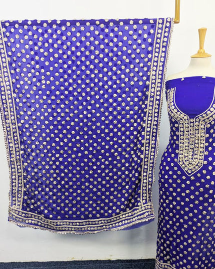 Fancy Handmade Full Jaal Gotta Work Chiffon 2PC Unstitched