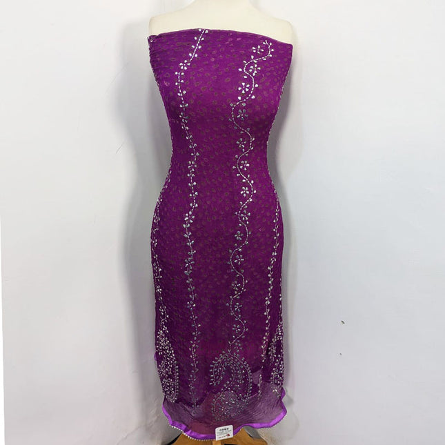 Pure China Crinkle with Chunnri Mukesh Work 2PC Unstitched