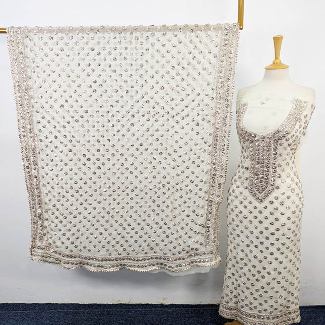 Fancy Handmade Full Jaal Gotta Work Chiffon 2PC Unstitched