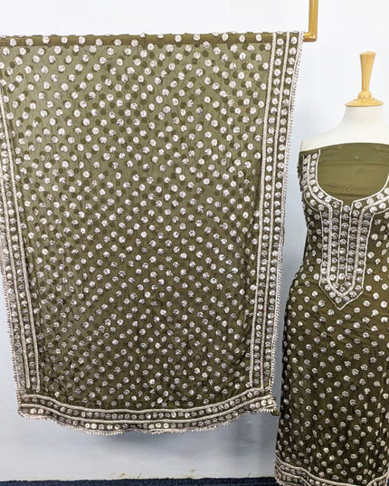 Fancy Handmade Full Jaal Gotta Work Chiffon 2PC Unstitched