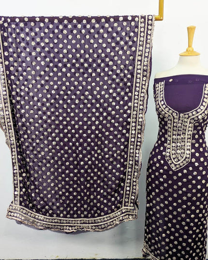 Fancy Handmade Full Jaal Gotta Work Chiffon 2PC Unstitched