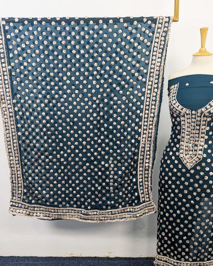 Fancy Handmade Full Jaal Gotta Work Chiffon 2PC Unstitched