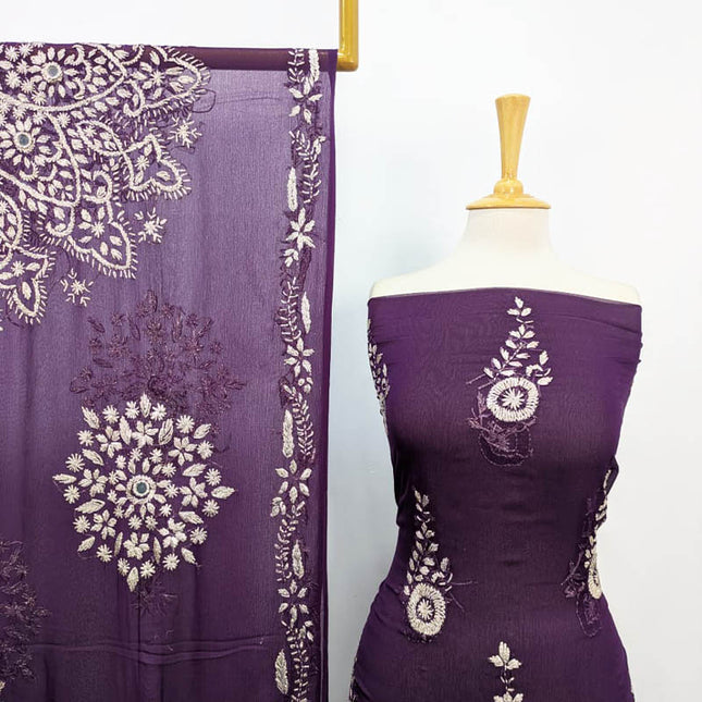 Handmade Full Jaal Gotta Work Chiffon 2 PC Unstitched