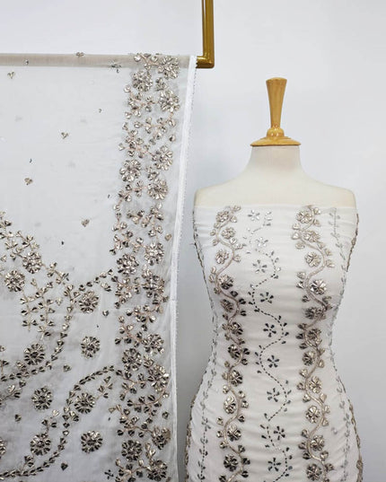 Handmade Gotta and Mukesh Work Chiffon 2PC Unstitched