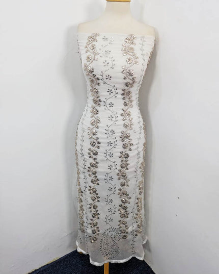 Handmade Gotta and Mukesh Work Chiffon 2PC Unstitched