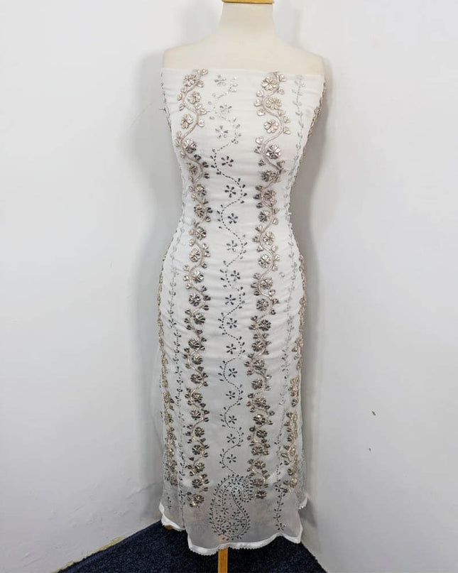 Handmade Gotta and Mukesh Work Chiffon 2PC Unstitched