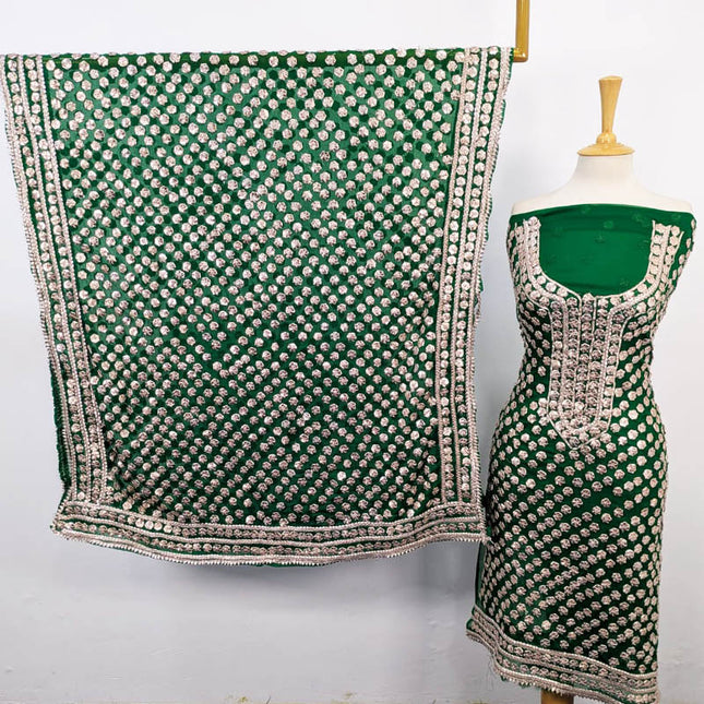 Handmade Gotta & Mukesh Work Chiffon 2PC Unstitched