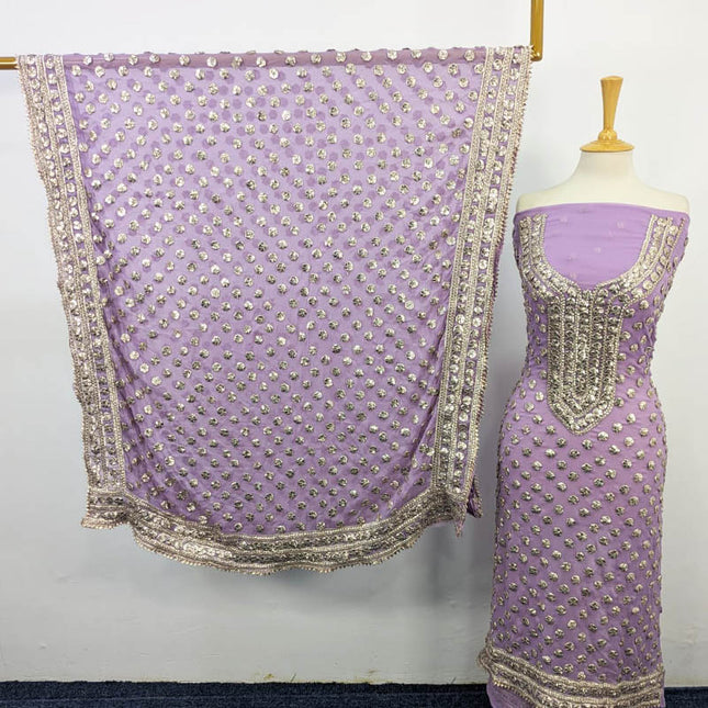 Handmade Gotta & Mukesh Work Chiffon 2PC Unstitched