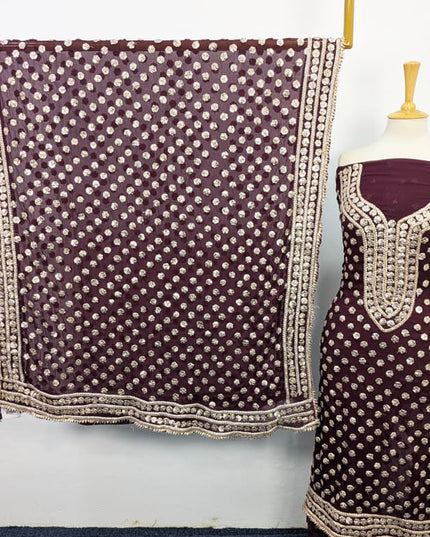 Handmade Gotta & Mukesh Work Chiffon 2PC Unstitched