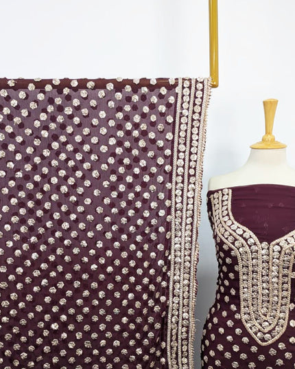 Handmade Gotta & Mukesh Work Chiffon 2PC Unstitched