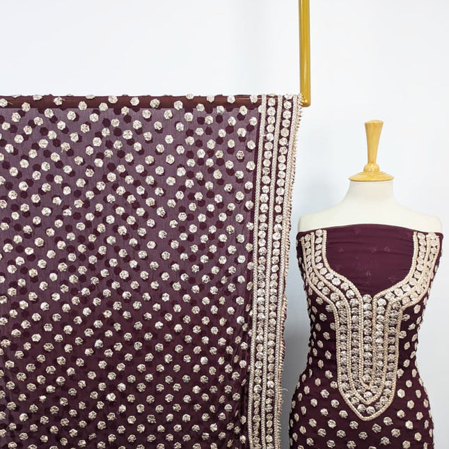 Handmade Gotta & Mukesh Work Chiffon 2PC Unstitched