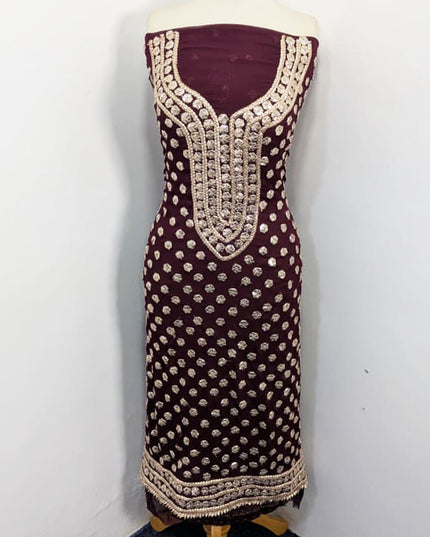 Handmade Gotta & Mukesh Work Chiffon 2PC Unstitched