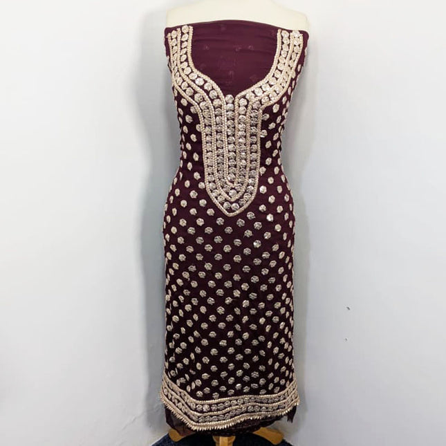 Handmade Gotta & Mukesh Work Chiffon 2PC Unstitched