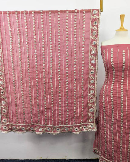 Handmade Gotta and Mirror Work Chiffon  2PC Unstitched