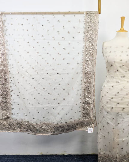 Handmade Gotta Work Dyeable Organza 2PC Unstitched