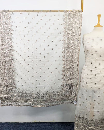 Organza with Handmade Gotta Work 2PC Unstitched (Dyeable)