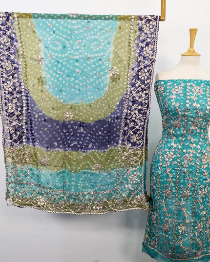 Bamber Chiffon With Chunnri And Gotta Work 2PC Unstitched